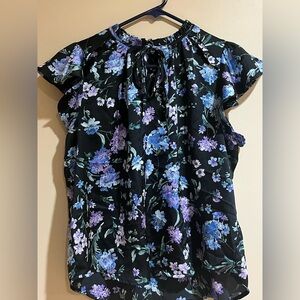 Iris Blue & Purple Floral Blouse
